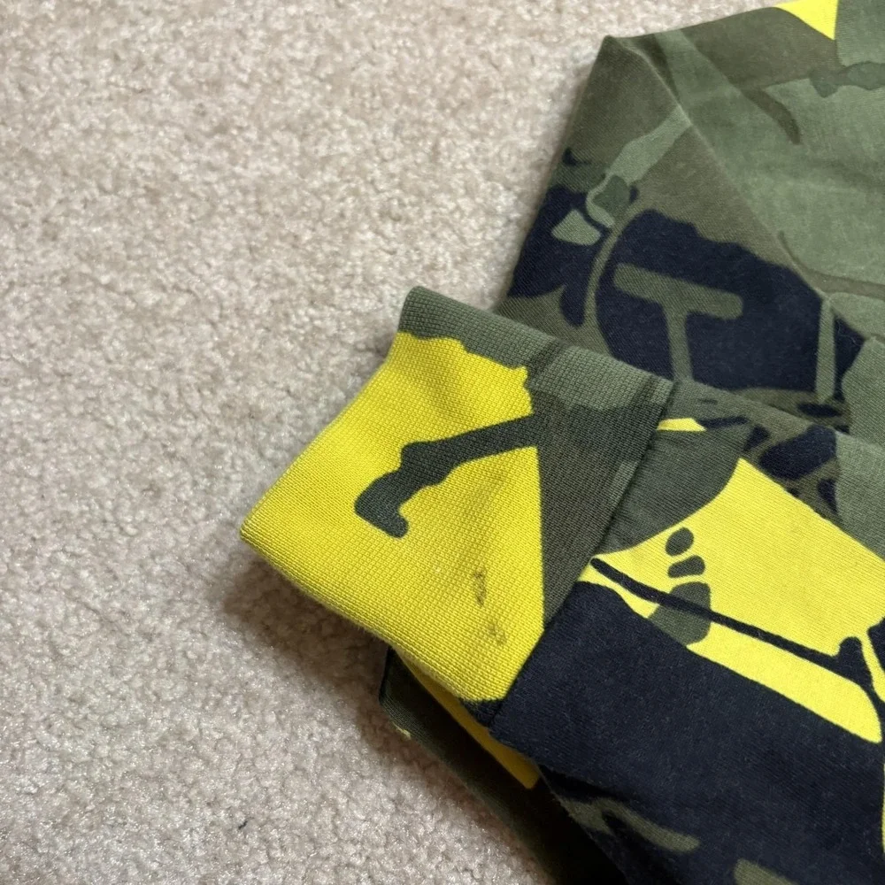 Polo Ralph Lauren Hoodie Sweatshirt Mens Small Green Camo Polo Logo Double Knit